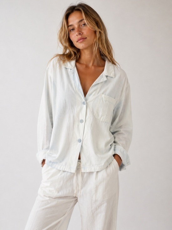 Dior Tops - Christian Dior by Galliano Bleach Washed White Cotton Utility Chore Jacket